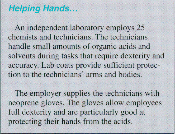 Selecting correct laboratory gloves for proper protection of hands